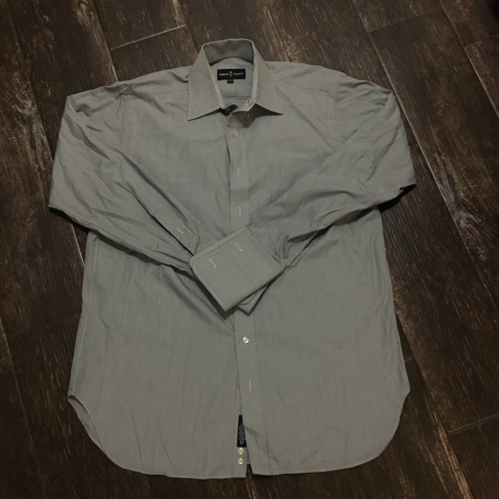 Robert Talbott Grey Collared Button Down Shirt - image 1